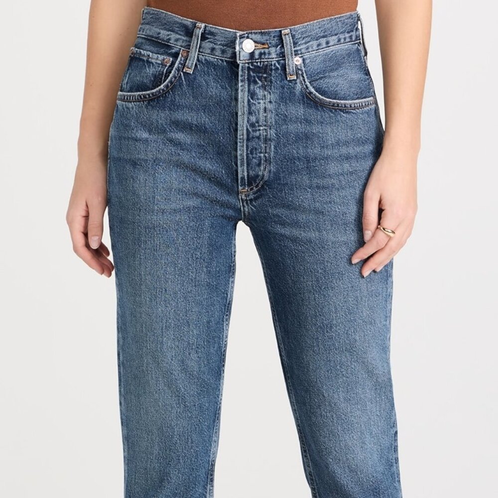 AGOLDE Riley Crop High Rise Straight Jeans